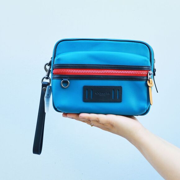 NWT Coach Colorblock Leather Terrain Travel Organizer Pouch - Picture 2 of 11